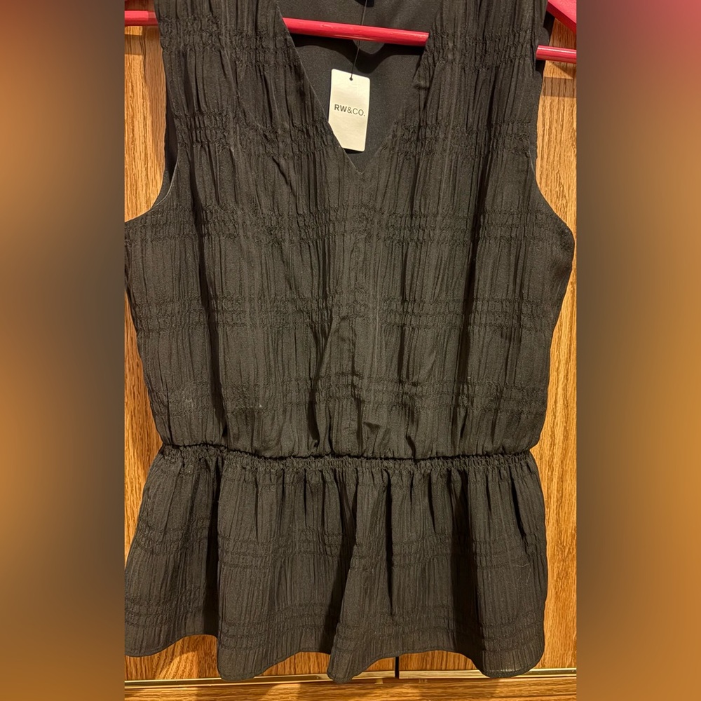 RW&CO. Black Sleeveless Top